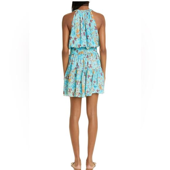 A.L.C. Courtney Floral Smocked Tiered Silk Mini Dress – Sz 4 - Picture 5 of 12